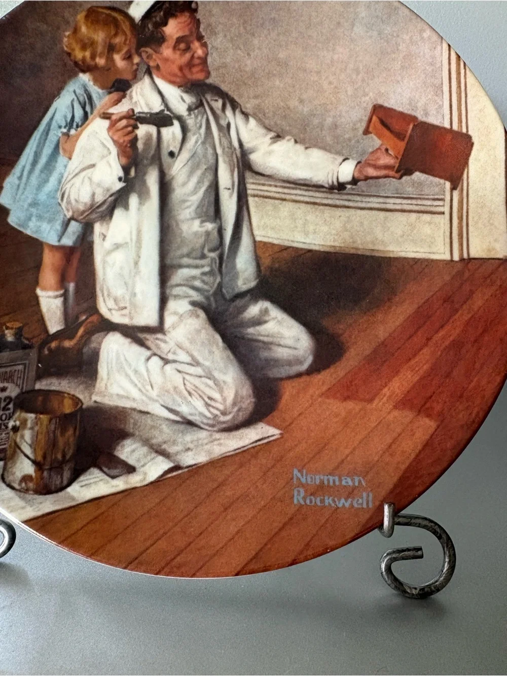 Knowles Decorative Plate - “The Painter”Norman Rockwell Scene